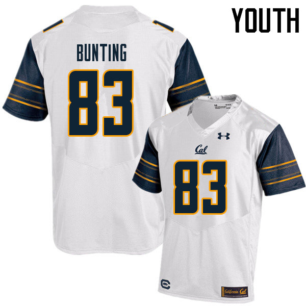 Youth #83 Ian Bunting Cal Bears UA College Football Jerseys Sale-White
